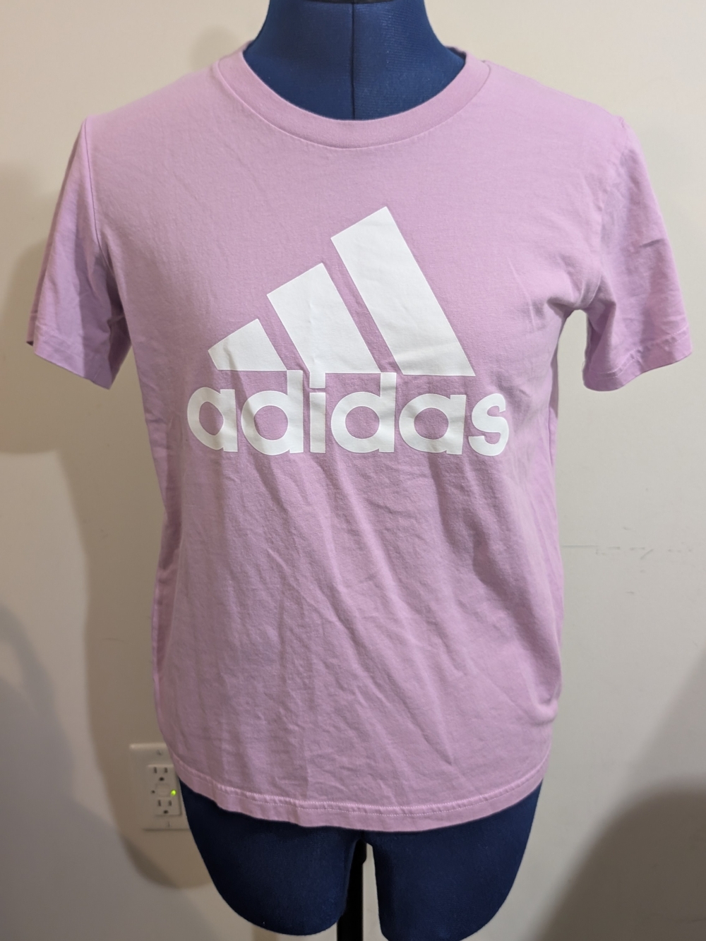 adidas Lavender-Pink Short Sleeve Tee - Women's Small